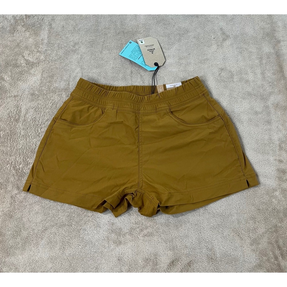 Prana Halle E-Waist Short II Women's 2 Brown Antique Bronze 1971701 NEW $75